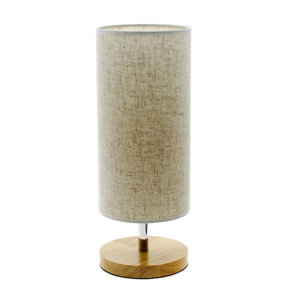 New Japanese Tatami Style Simple Table Lamps with Fabric Lamp Shade E27 Study Bedside Standing Lamp for Desktop Fixtures