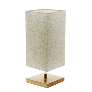 New Japanese Tatami Style Simple Table Lamps with Fabric Lamp Shade E27 Study Bedside Standing Lamp for Desktop Fixtures