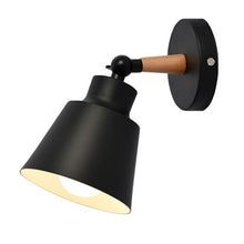 Load image into Gallery viewer, Wall LED Light Adjustable Modern Wooden Night Lamp Shade E27 Bedroom Kitchen Dining Room Office